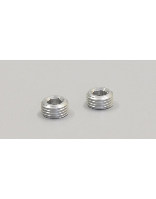 FM338BL 10mm Screw Cap (Silver/2pcs) FM338S  - KYOSHO RC